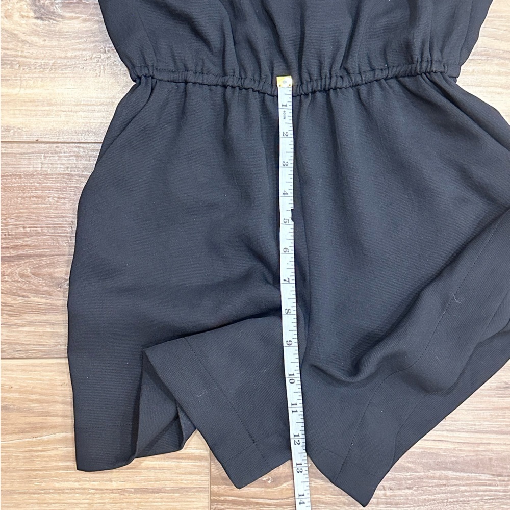 ARTIZIA Wilfred Black Rive Cinched Waist Sleeveless Romper Women's Small - Picture 9 of 9